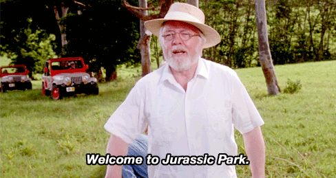 welcome to jurassic park gif